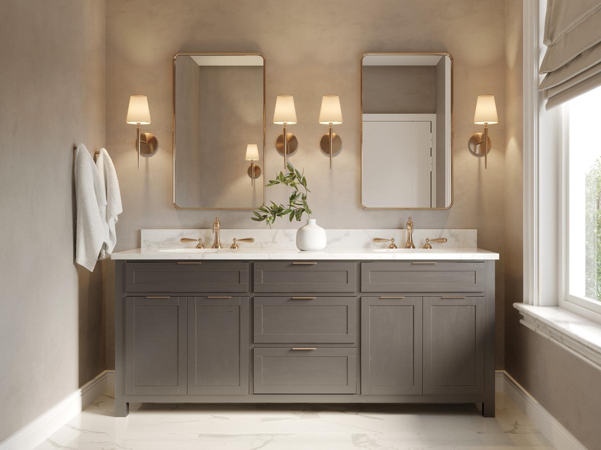 A beautiful vanity can often be expensive, but it doesn't have to be.