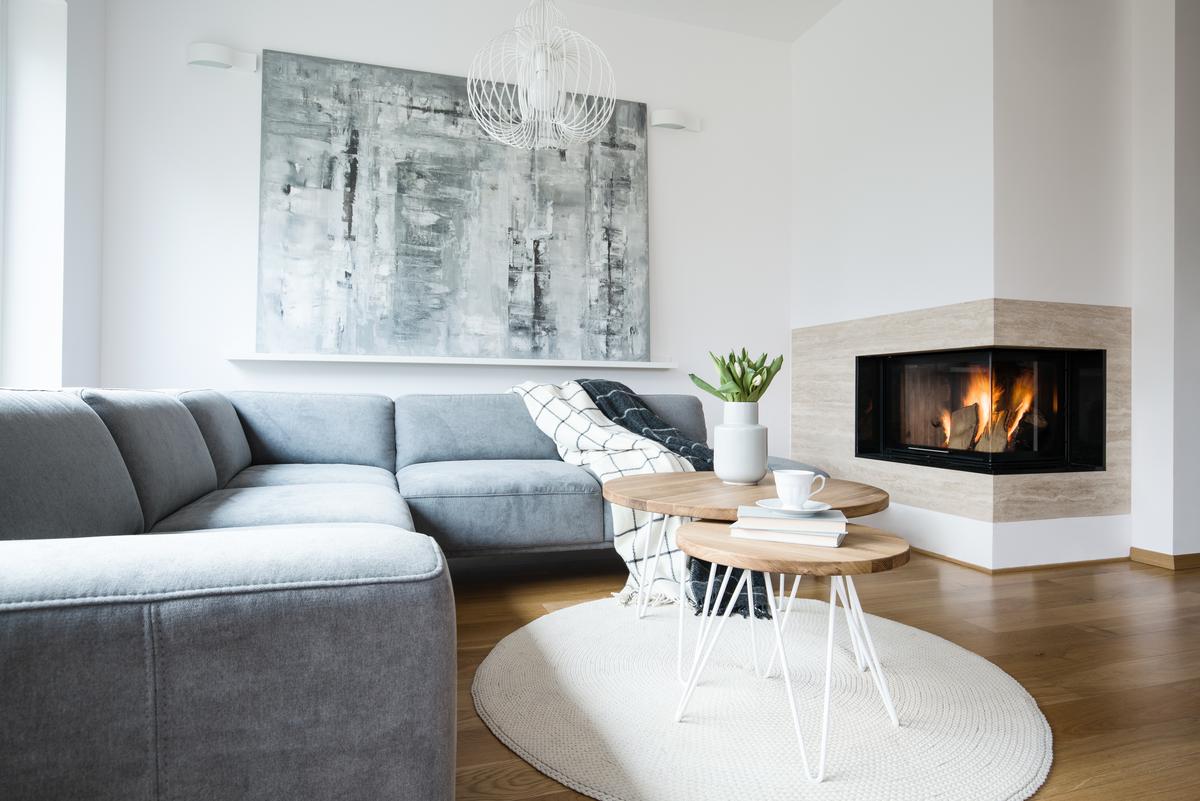 A Unique Corner Fireplace Design