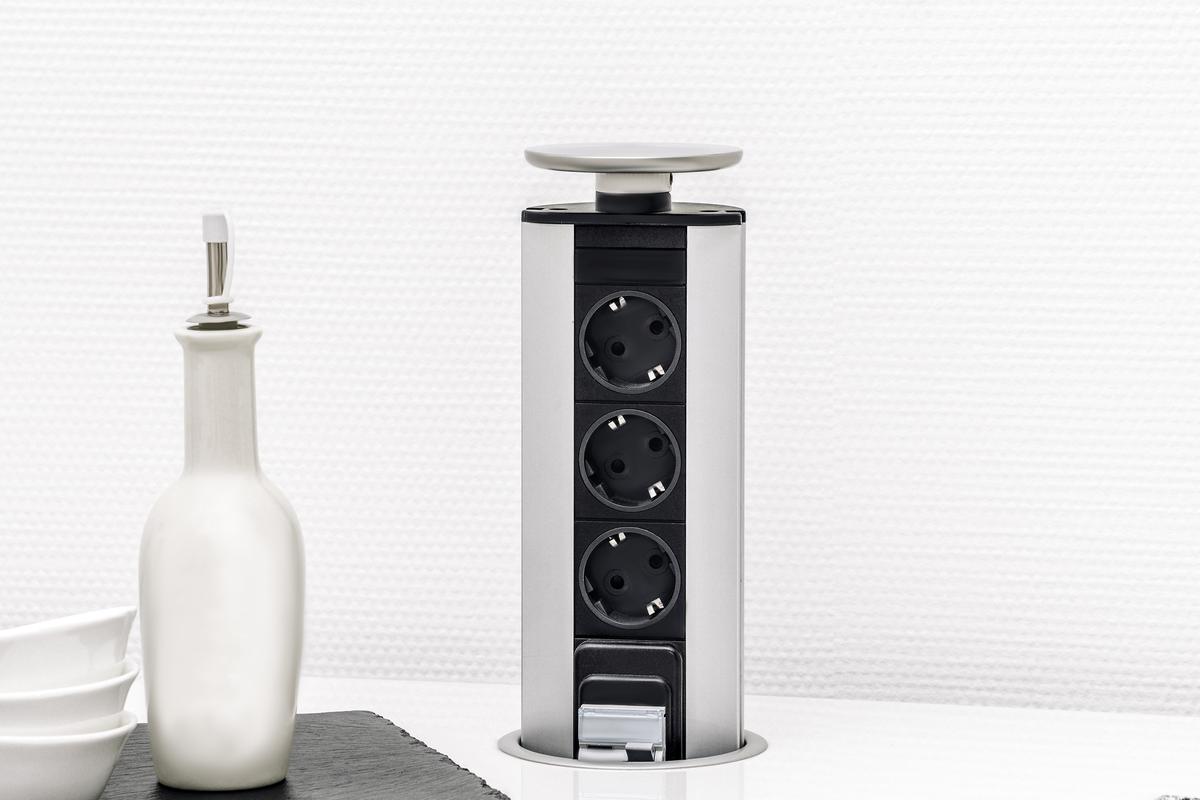 Add a Modern Tech Touch to Your Kitchen With a Retractable Outlet