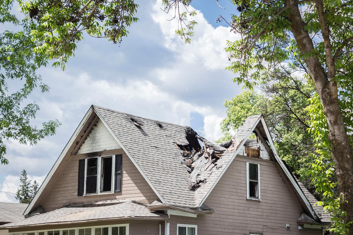 Damaged homes are often left exposed to vandals and the elements, and need to be secured.