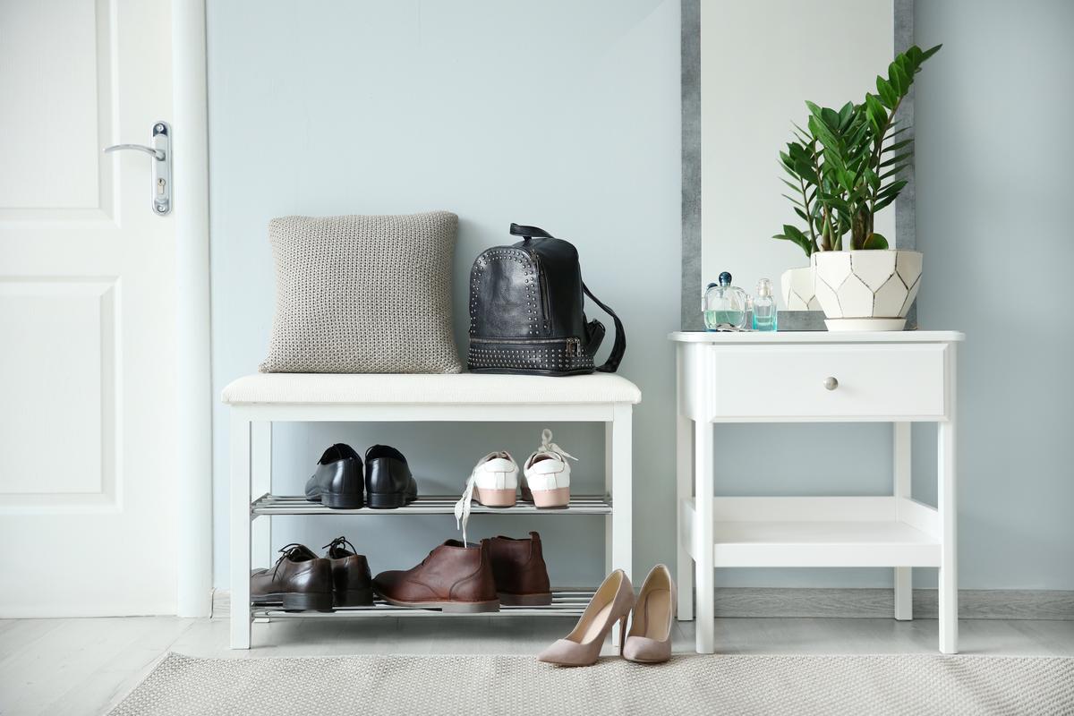 A shoe bench is essentially a seat and a shoe storage solution combined into one unit.