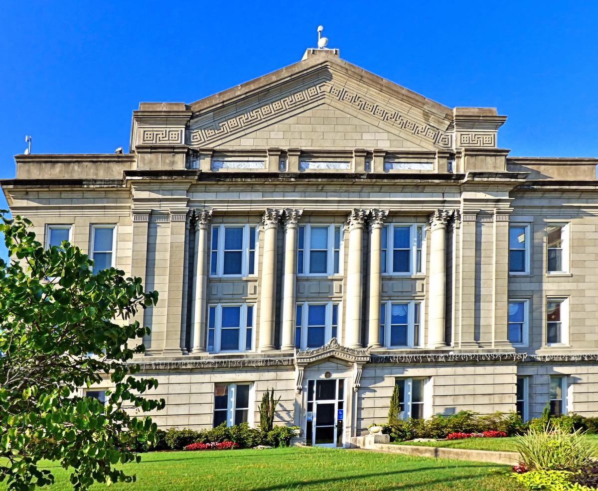 The Creek County courthouse is an ideal example of neoclassical architecture.