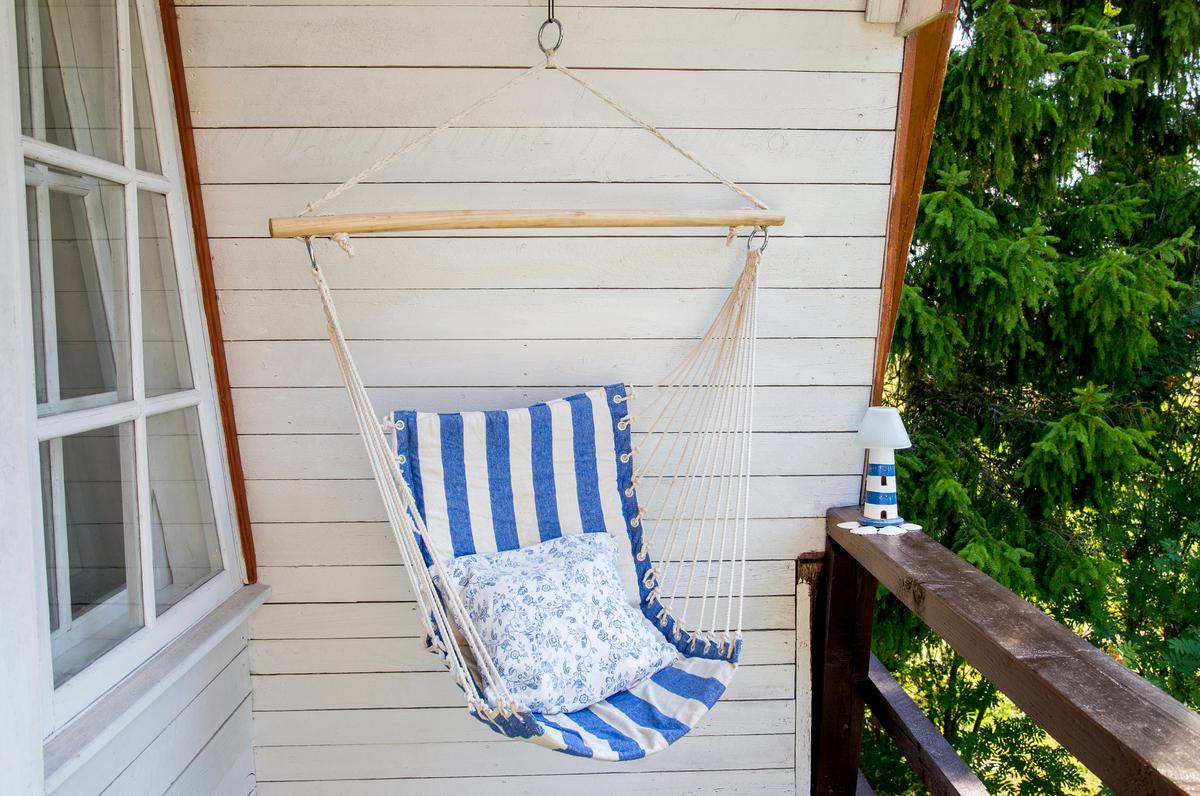Simple yet relaxing is the hammock chair in a nutshell.