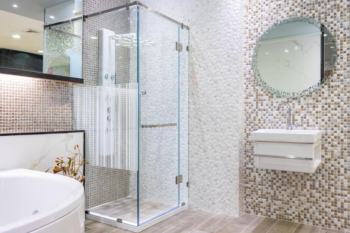 A variety of materials is going to hugely increase your small bathroom’s character.