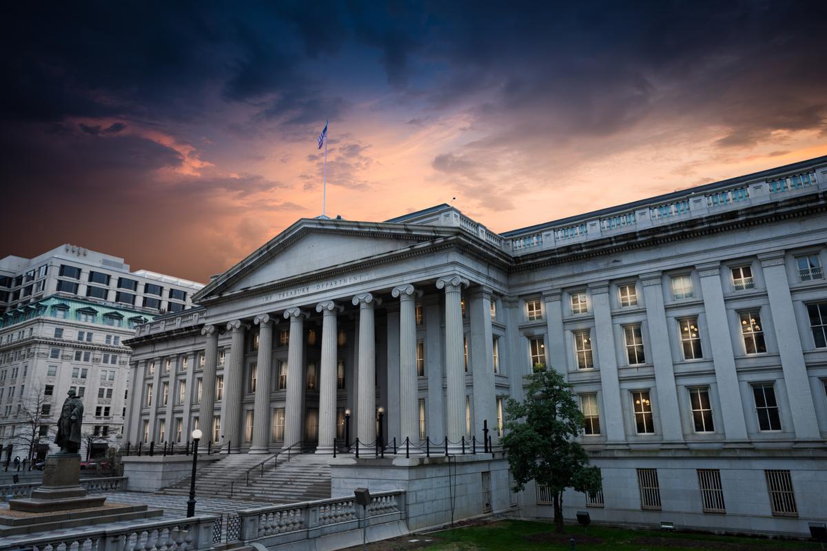 The US Treasury features an abundance of Greek revival elements.