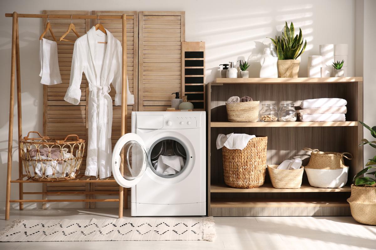 Streamlined sorting: Simplify laundry day with designated bins for effortless organization.