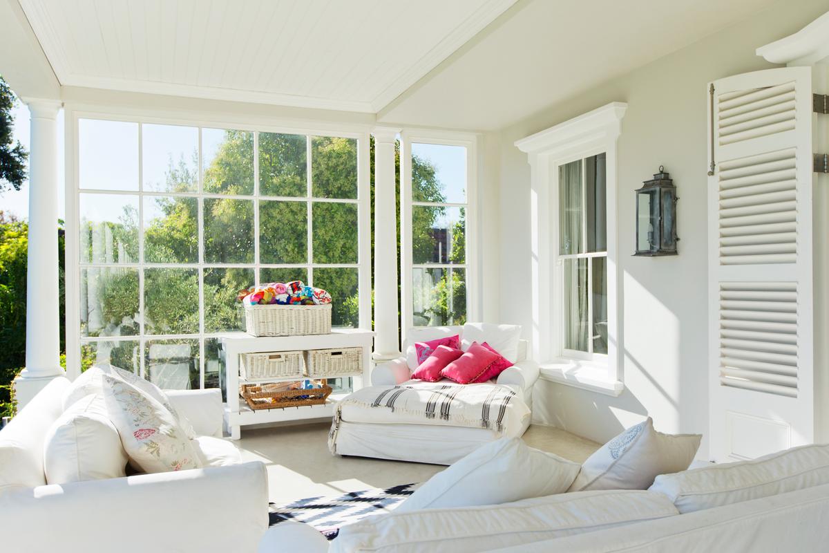 Luxury is perfect for a sunroom.