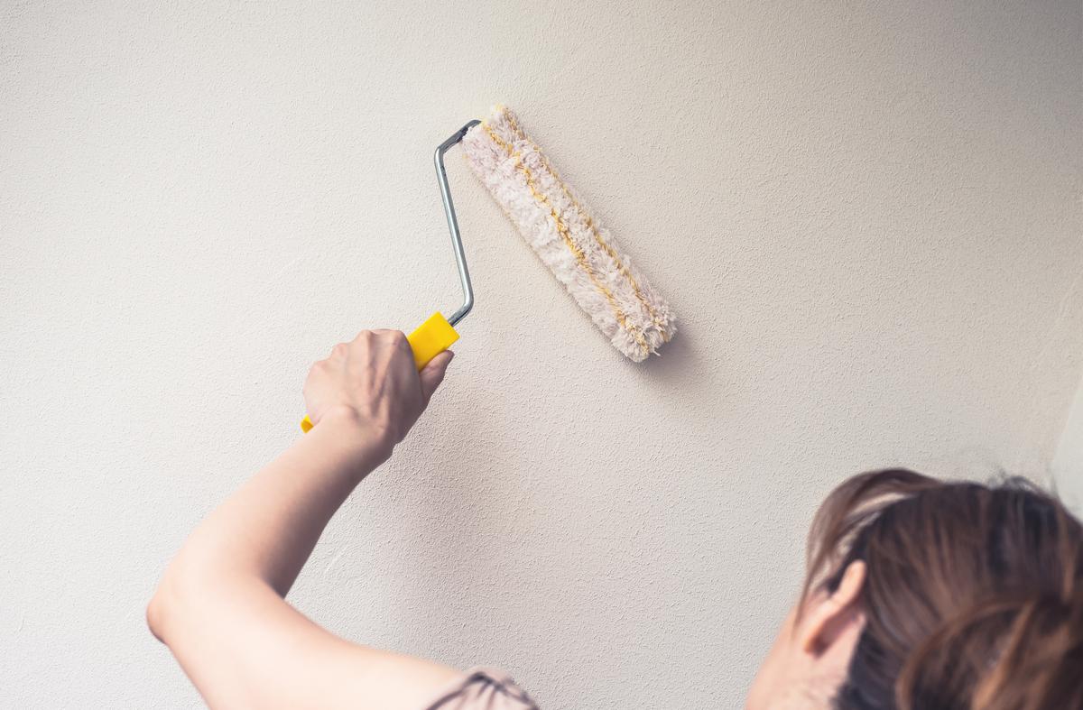 Wrap up the drywall repair with a fresh coat of paint.