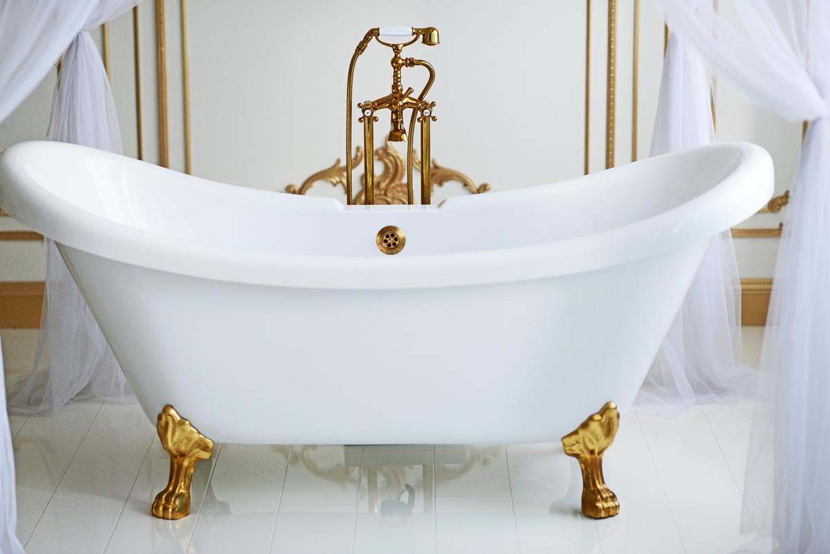 A clawfoot bathtub is an essential addition to any bathroom.