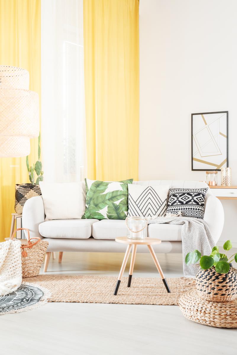 Bringing In More Color via Pillowcases In Bohemian Living Rooms