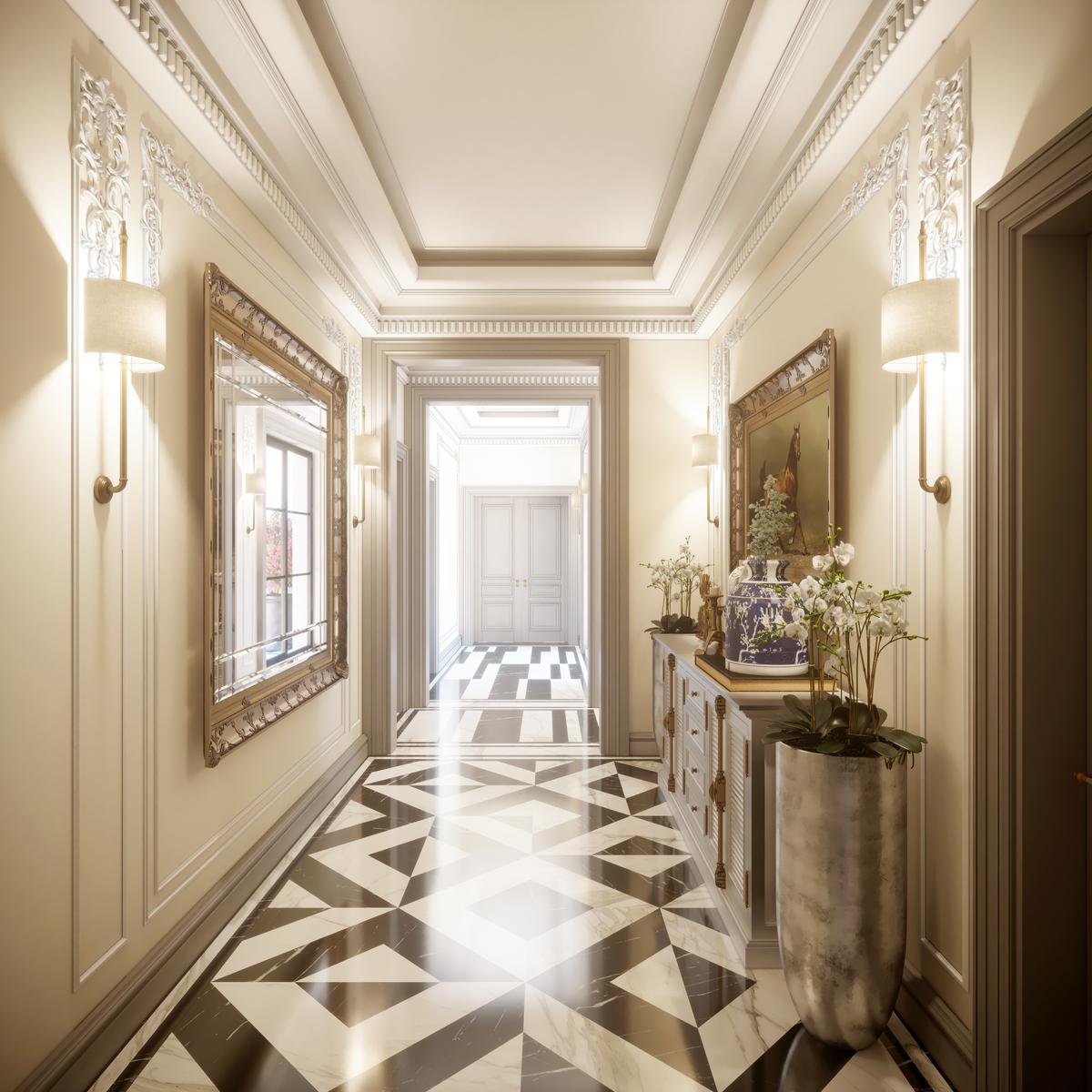 Ceiling Decor Complements the Design Perfectly