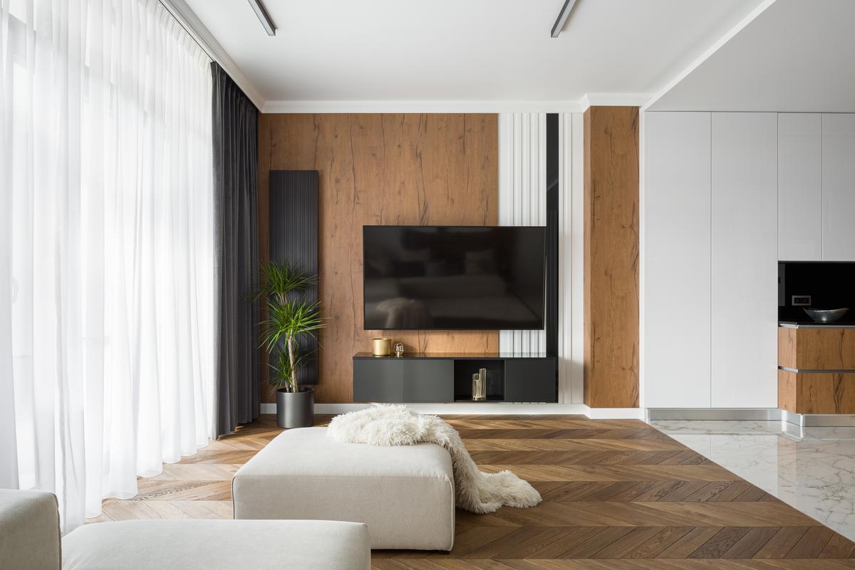 Chevron decor can match with almost any interior.
