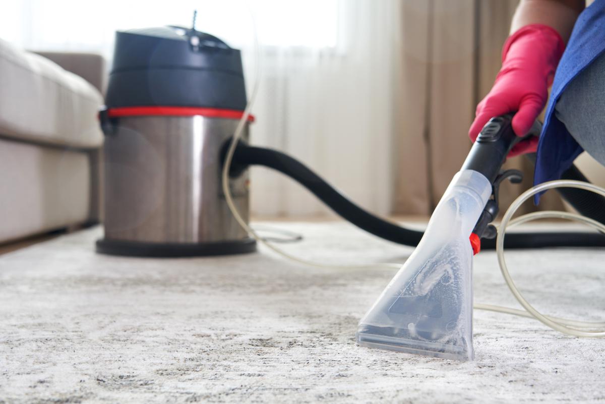Use a carpet cleaning machine to deep clean your rugs at least once a year.