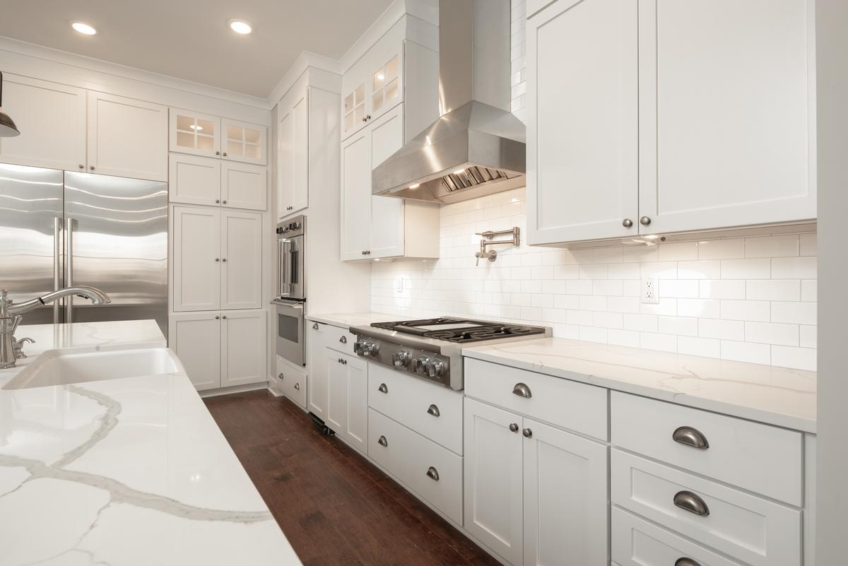 Close panel gaps with full overlay cabinet doors.