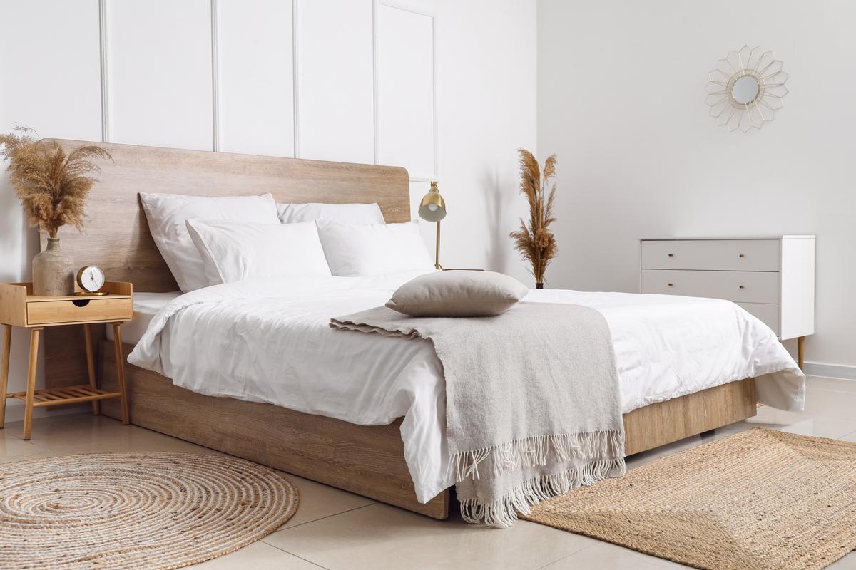 Embrace the commanding position of your bed to cultivate positive energy flow and enhance tranquility.
