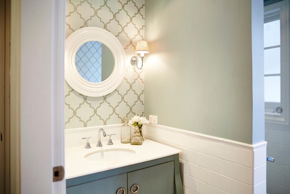Make the most of a limited room with a bathroom vanity that slots right into place.