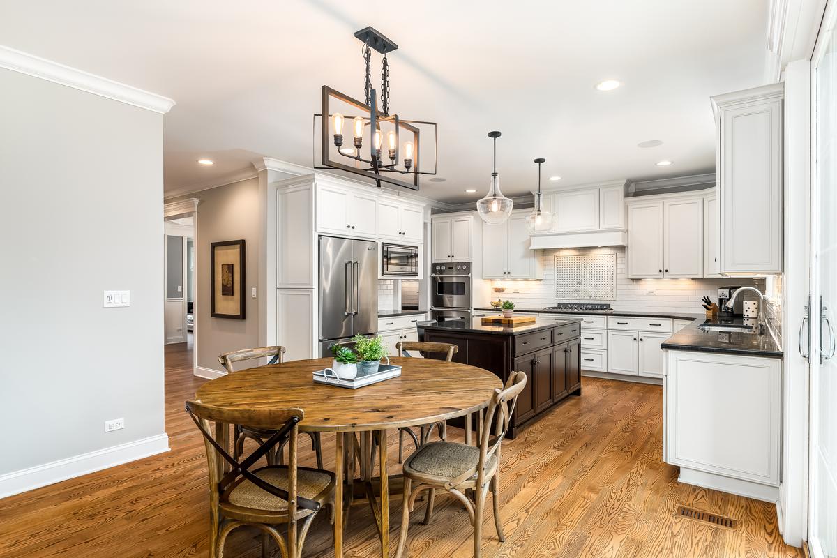 Being consistent with style allows for a visually cohesive dining set.