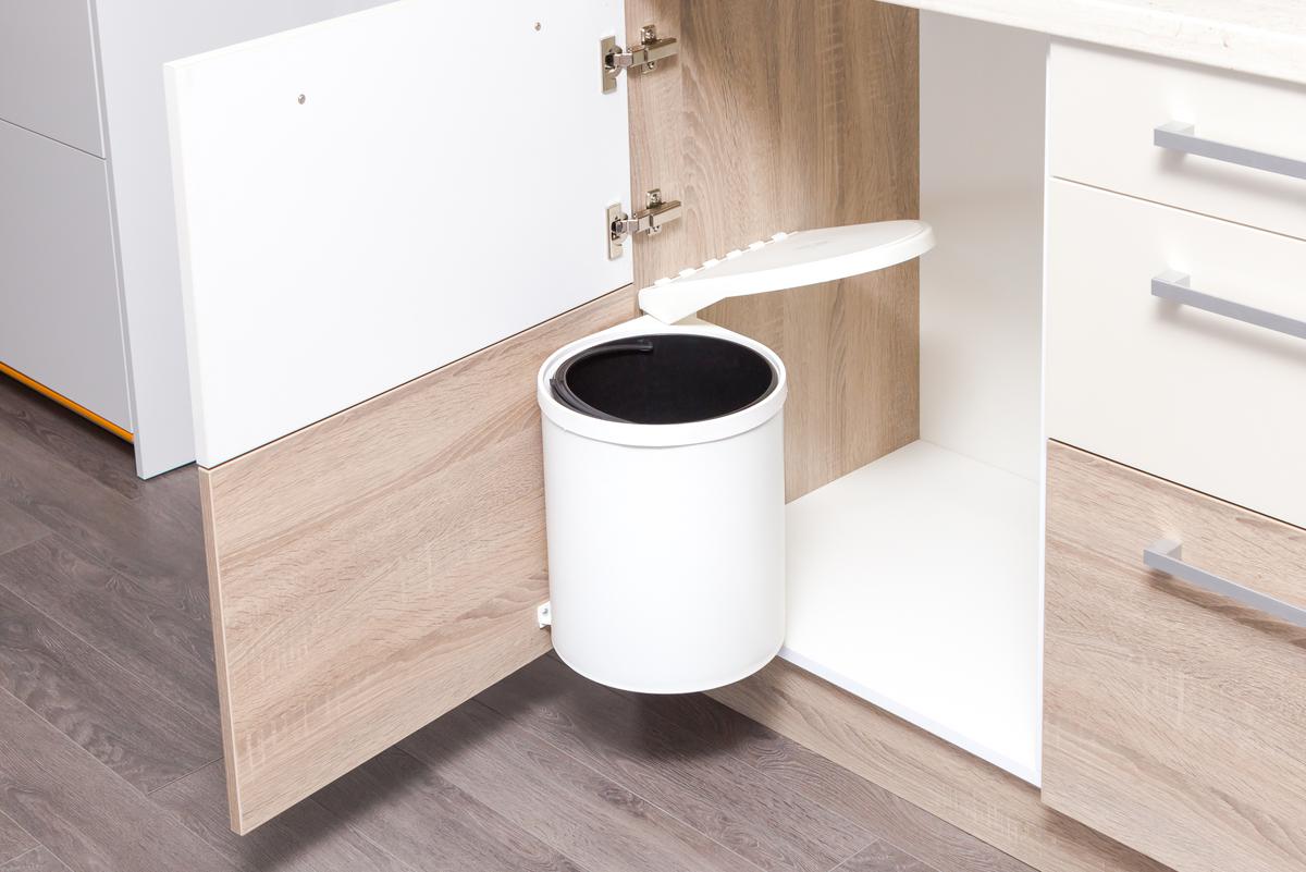 Declutter Your Kitchen Storage With a Hidden Door Trash Can