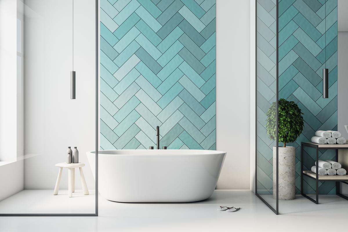 Even a Simple Tile Wall Can Add Character to a Bathroom Spa