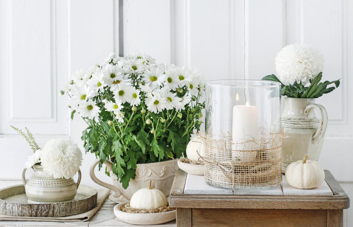 Faux White Pumpkins and the New Fall Colors