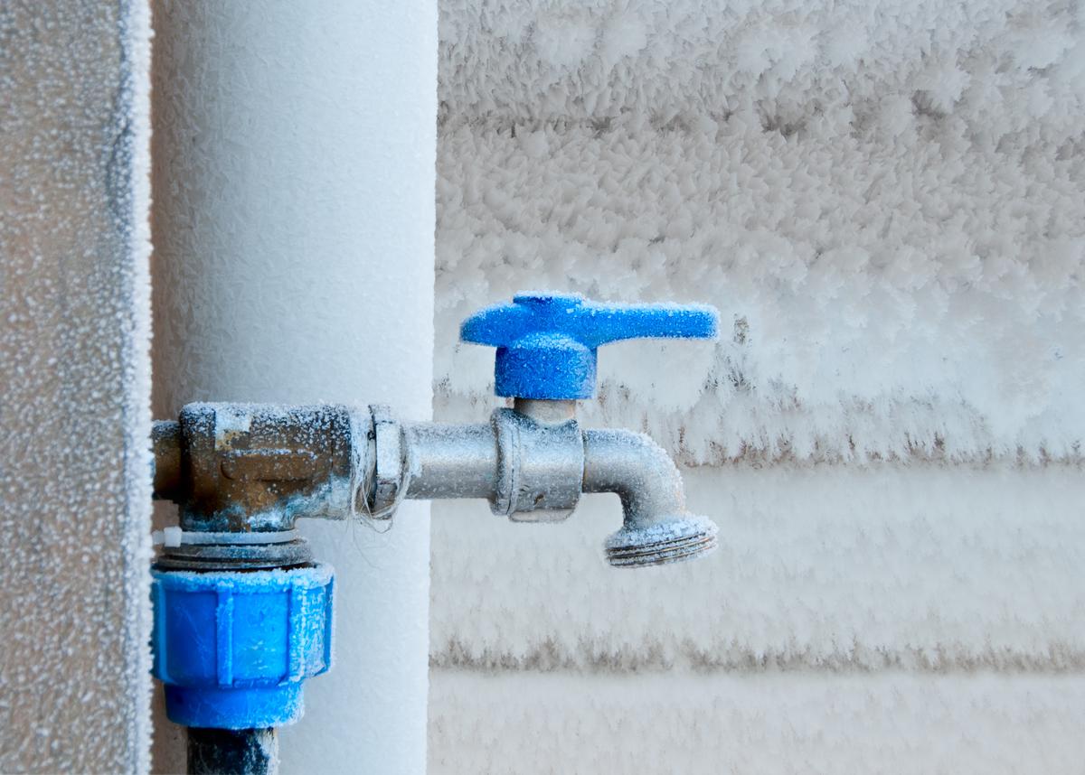 Frozen Pipes Can Burst in the Cold and Leak Around the House