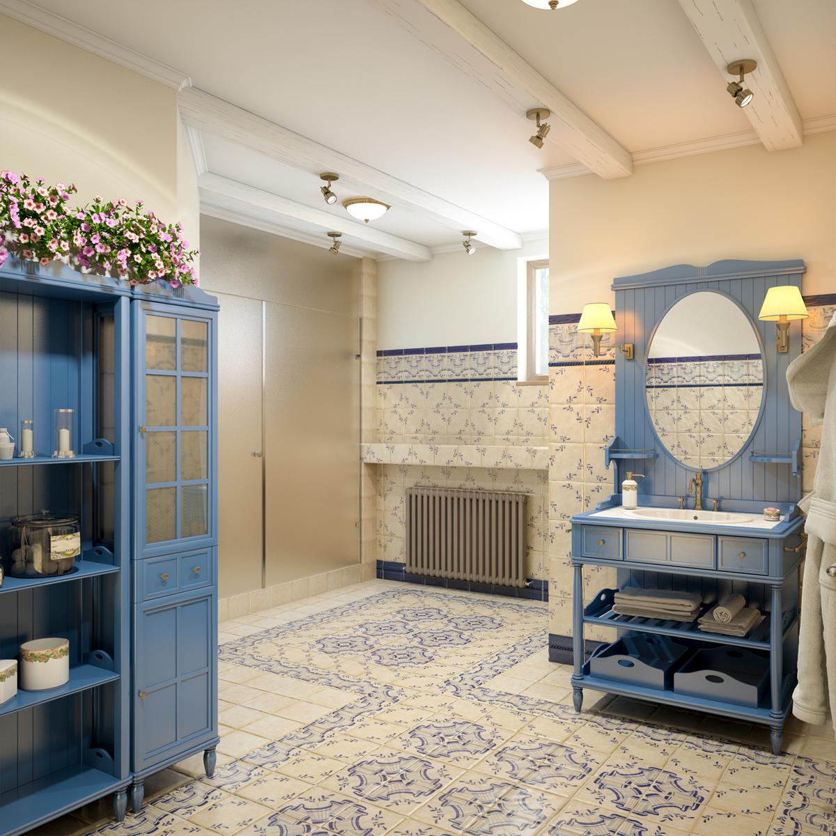 Give Your Bathroom a Fresh Mediterranean Look With Seaside Colors