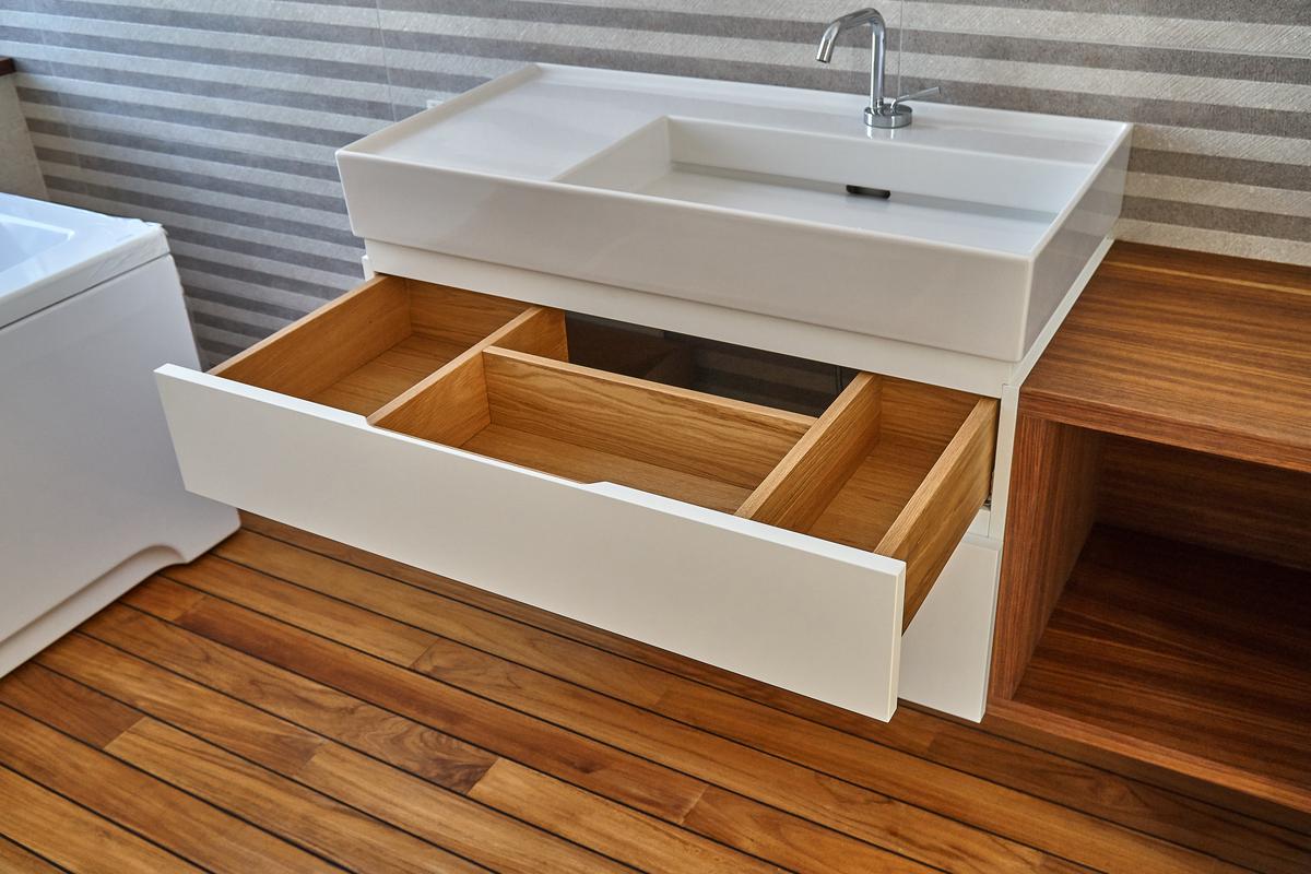 How to Use the Space Under Your Vanity
