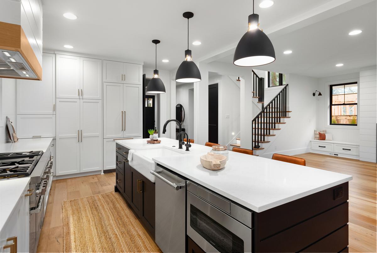 Metallic Pendants For Contemporary Kitchens