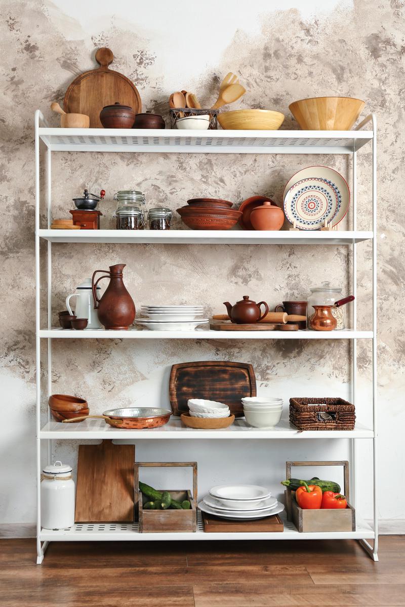 Minimalist Shelving for a Smaller Kitchen