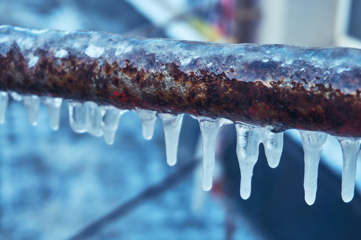 Most pipes outside can freeze easily without insulation, so keep an eye out when the weather gets cold!