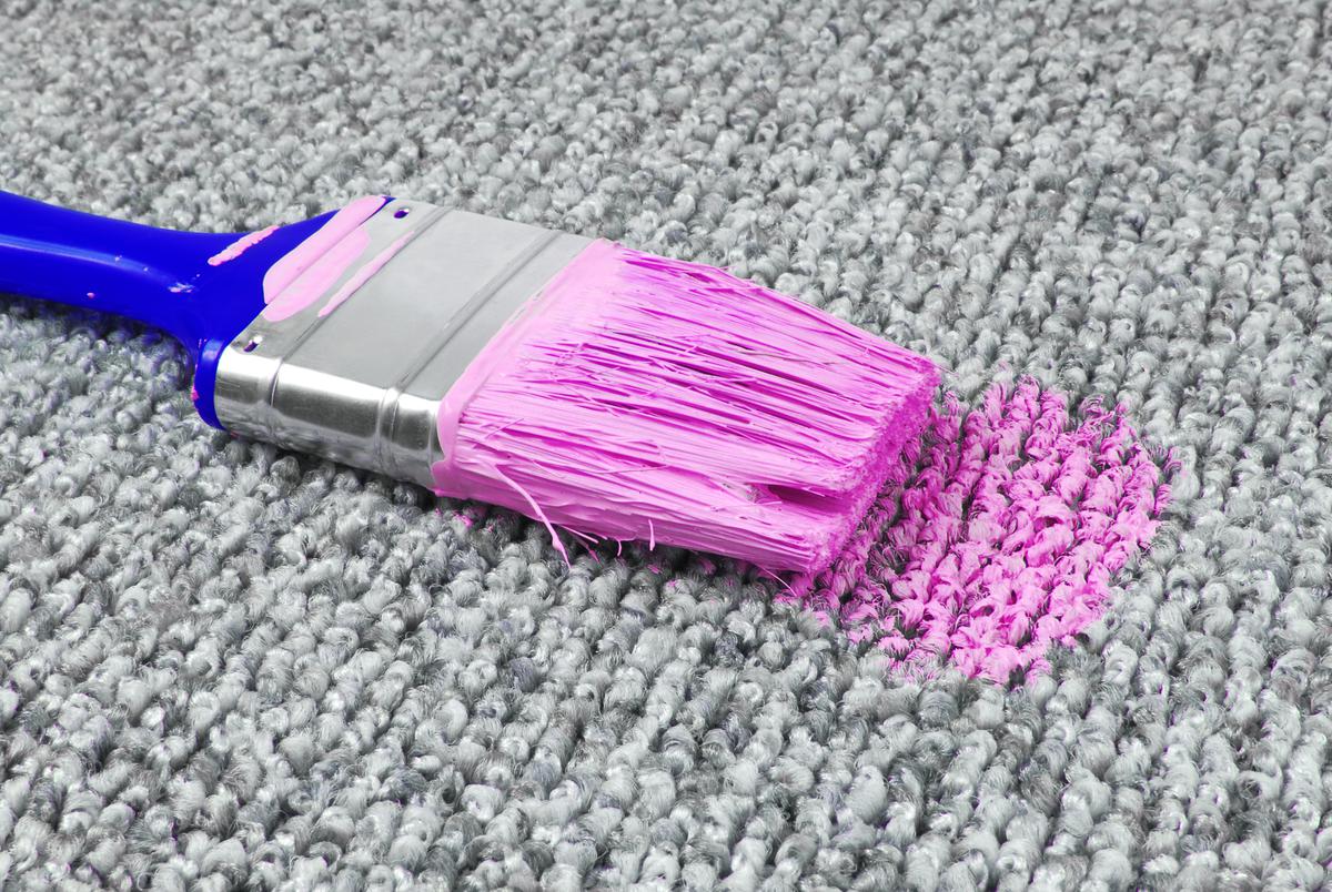 Water-based paint stains are generally easier to get rid of than oil-based ones.