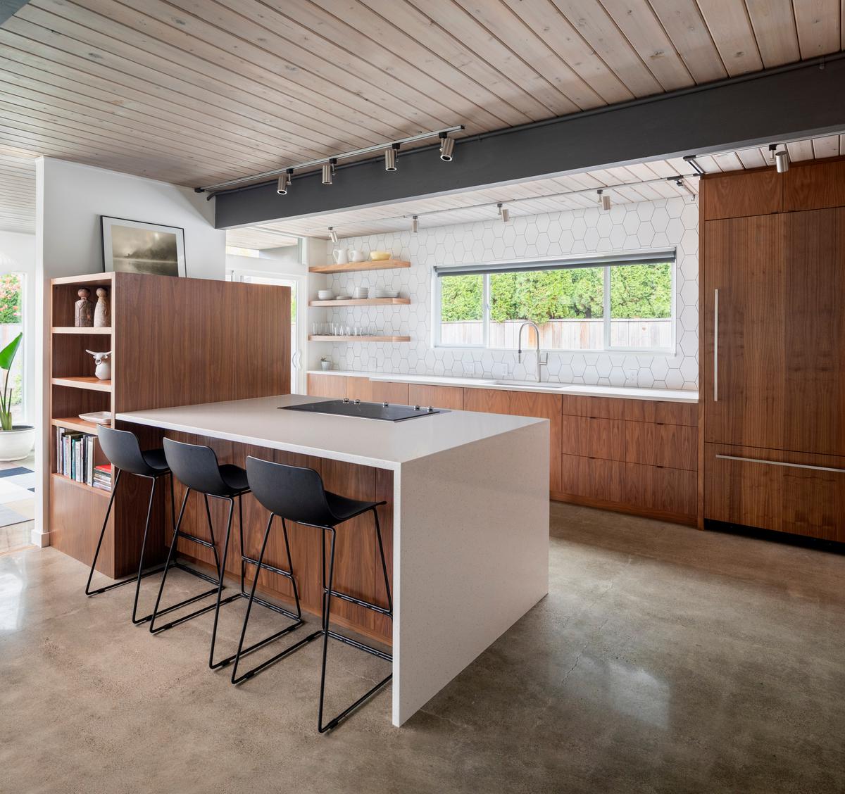 Envision your dream space as you plan a mid-century modern kitchen, where vintage elegance seamlessly blends with modern functionality.