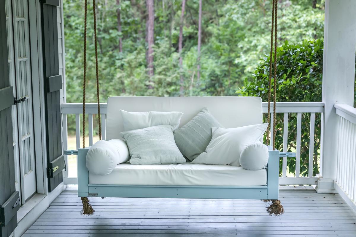 Sit back and relax in the comfort of your porch swing.