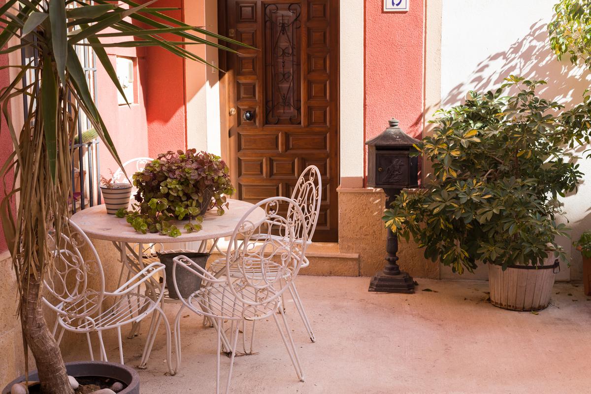 A small dining set can be an excellent choice for a cozy patio.