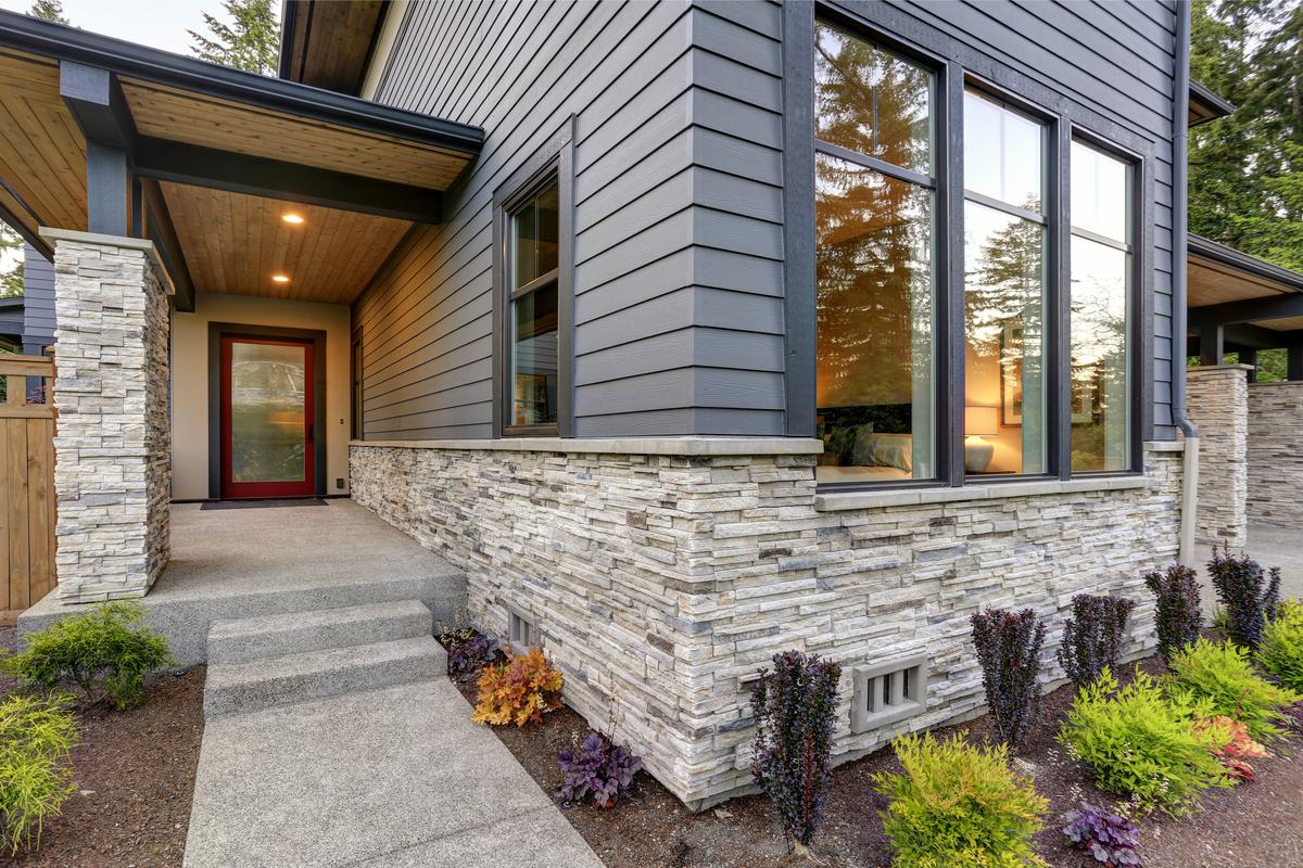 Take Wainscoting Outside With Stone Veneer