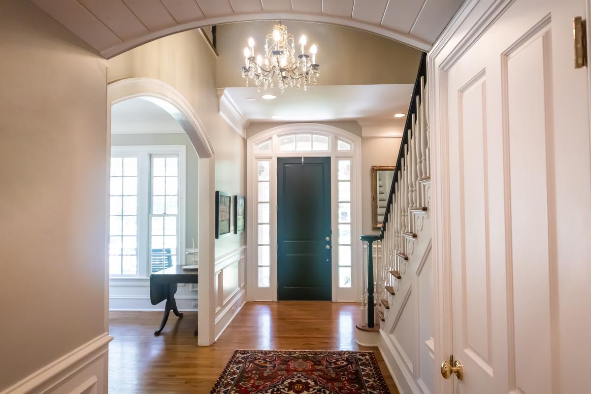 The Traditional Charm of a Natural Floored Foyer