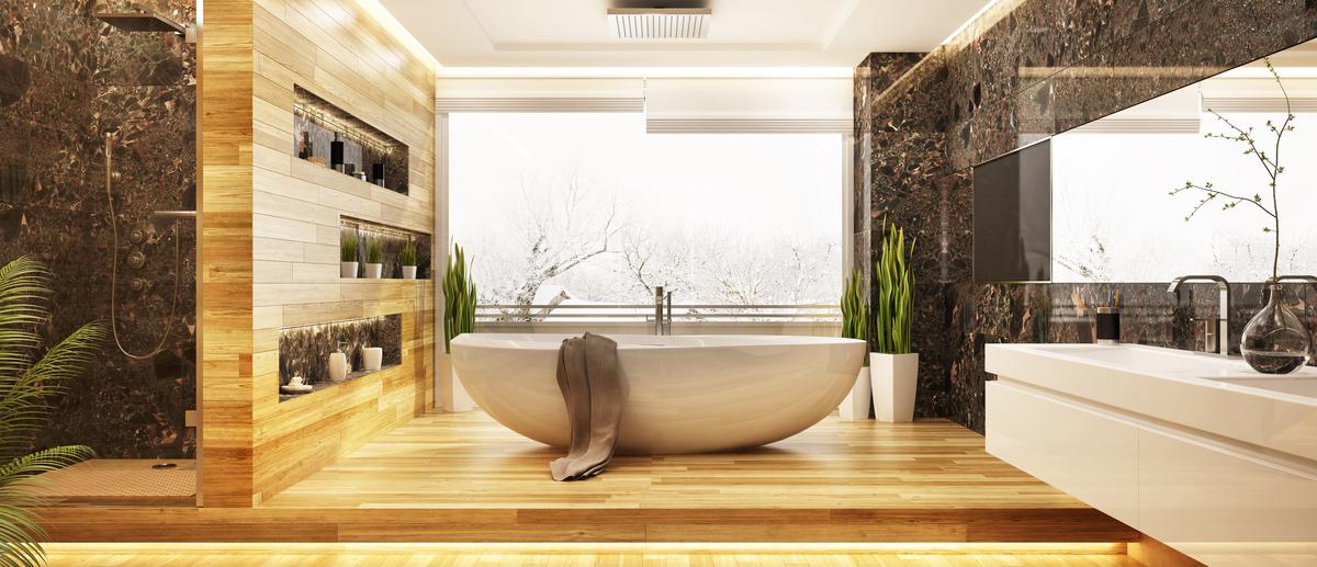 Wood Brings a Natural Feel to Your Bathroom Spa