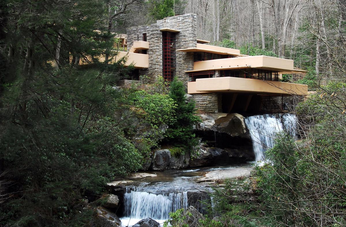 Fallingwater is one of Wright’s most famous designs.