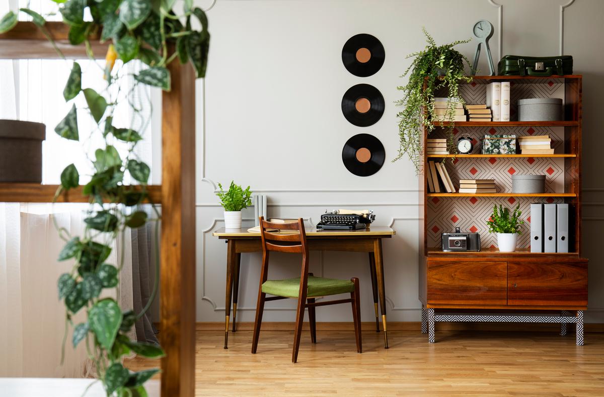Embrace the calming presence of indoor plants in your home library, as they purify the air and infuse your reading haven with a refreshing touch of green serenity.