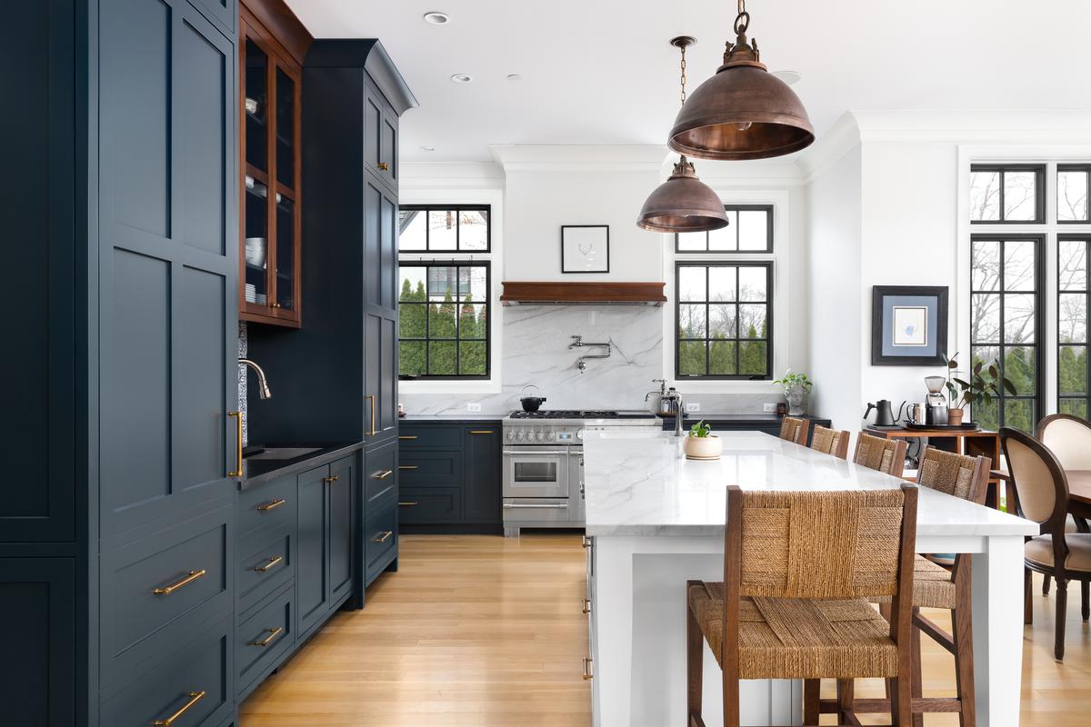 More new kitchen layouts are shifting away from minimalism and towards more textured designs.