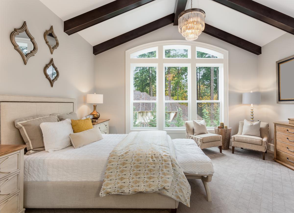 Bedrooms focal points are easy to get creative with and can adapt to what you're working with.
