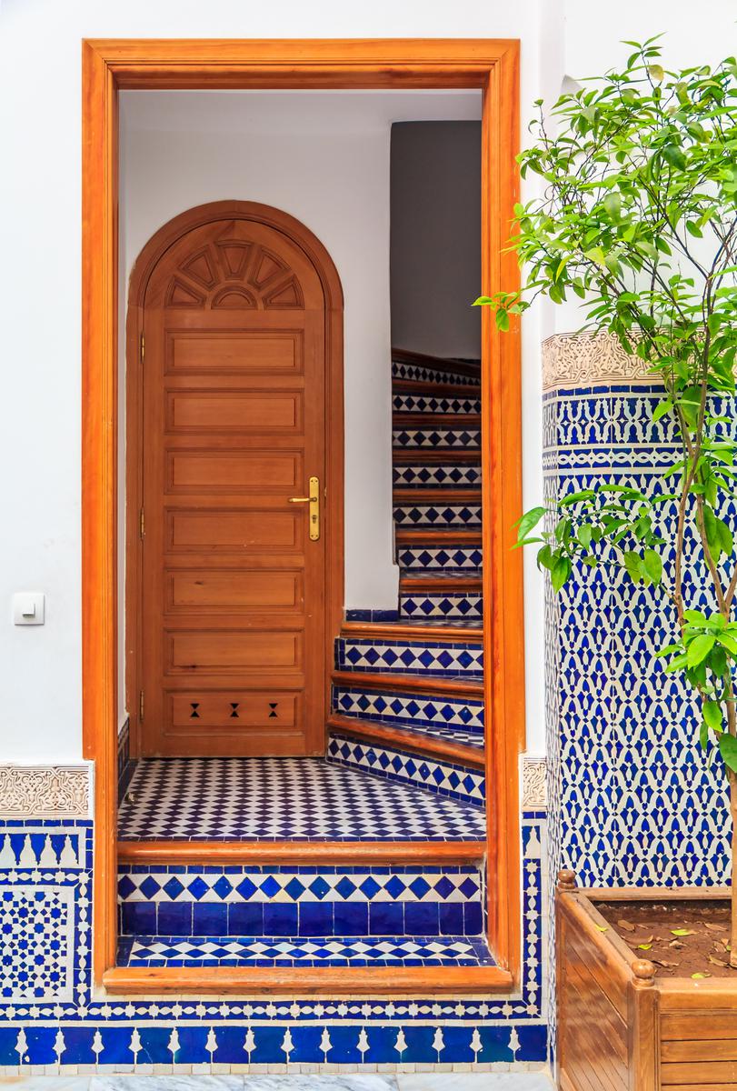 Zellij tilework is one of the most notable features of Moroccan-style design.