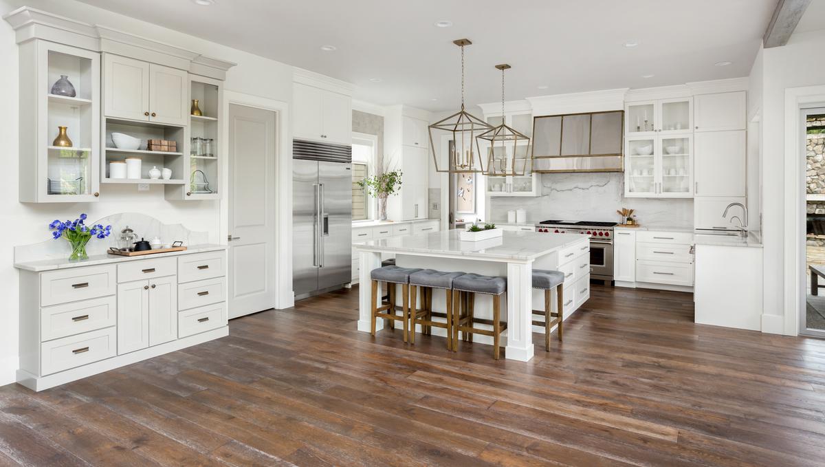 Elegant Kitchen Hardwood Floor Maintenance