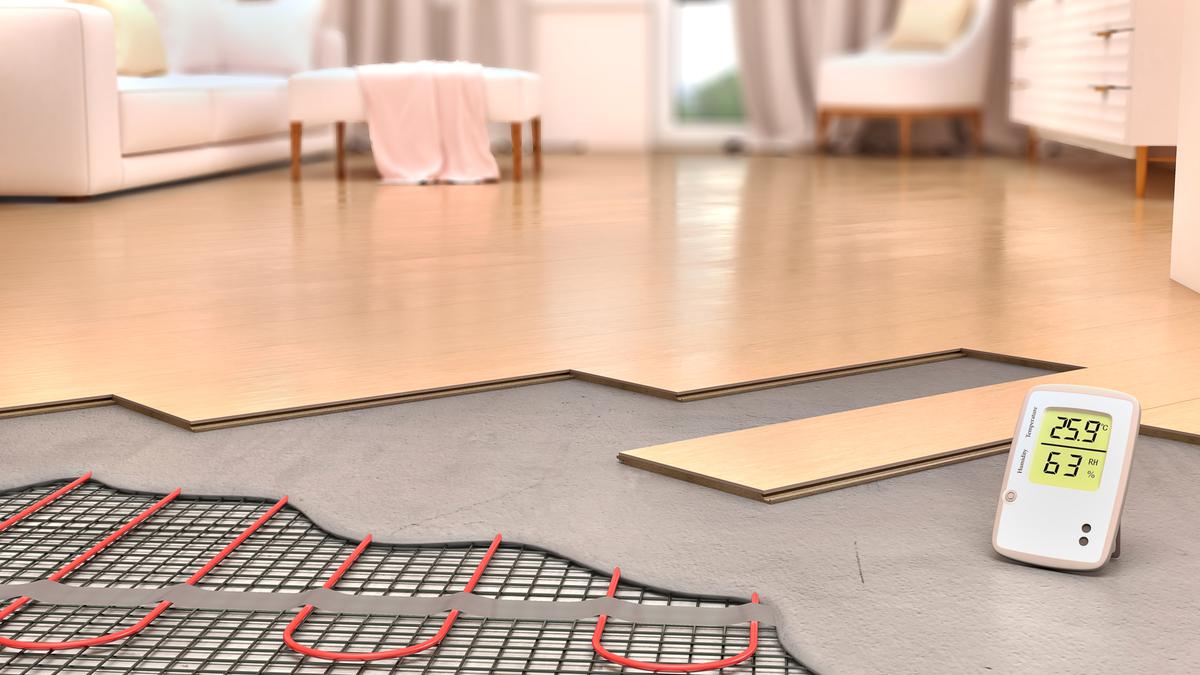 Heated flooring guarantees comfort and makes extra space.