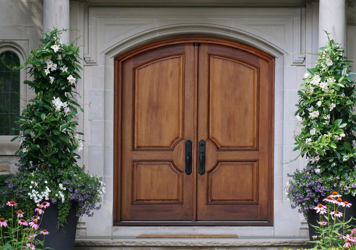 Double flat stock door trim styles often have a unique design with a multi-dimensional look.