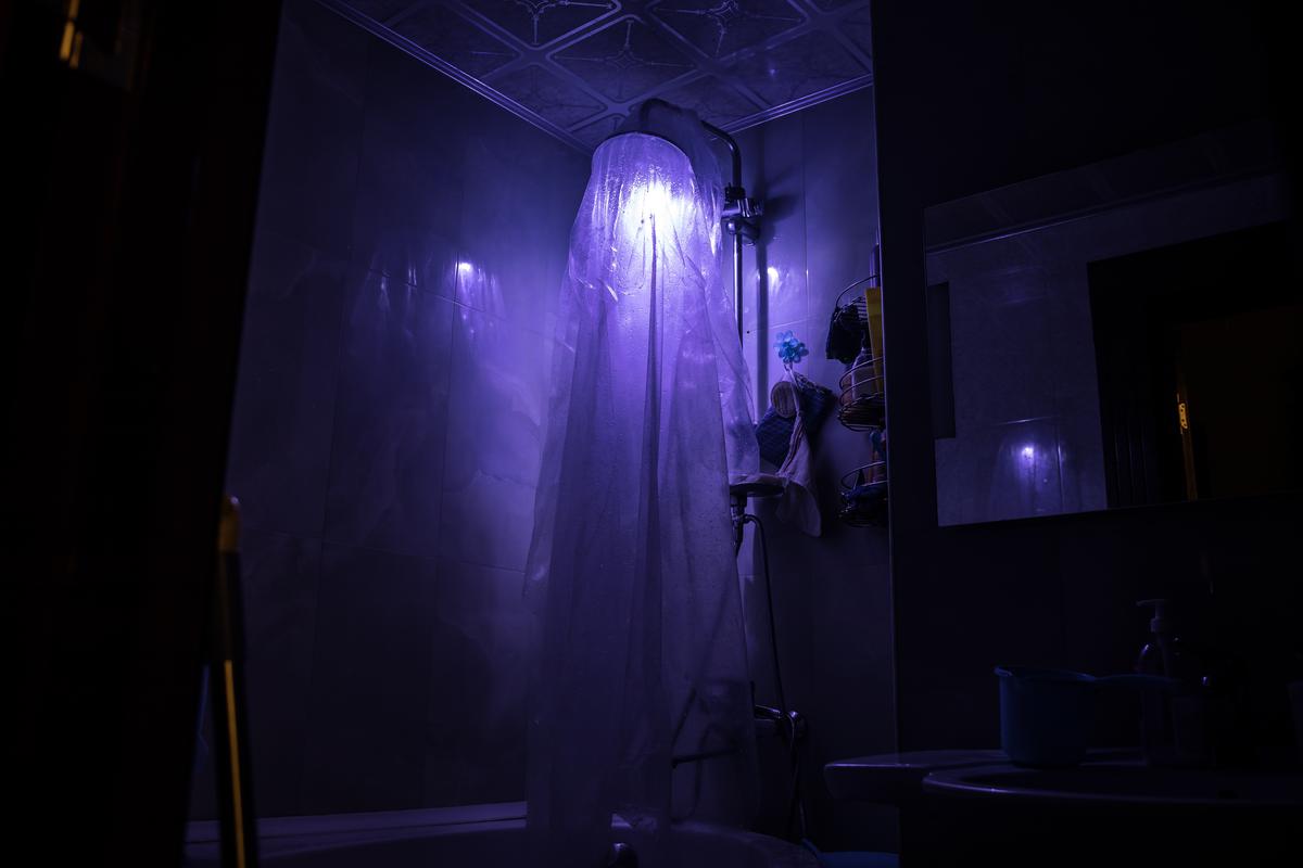 Give your bathroom a strange UV light glow with some freaky LED lighting accents.