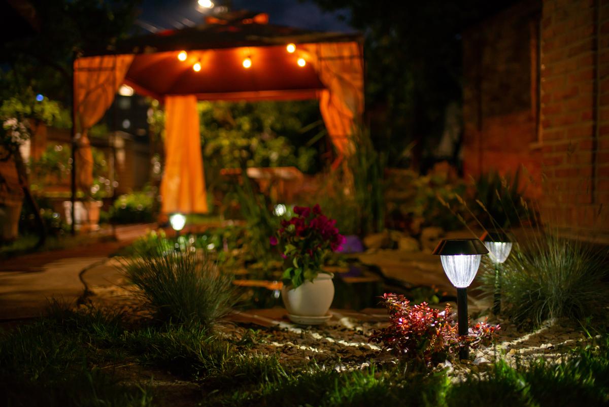 Smart landscape lighting makes your garden fun and inviting even at night.
