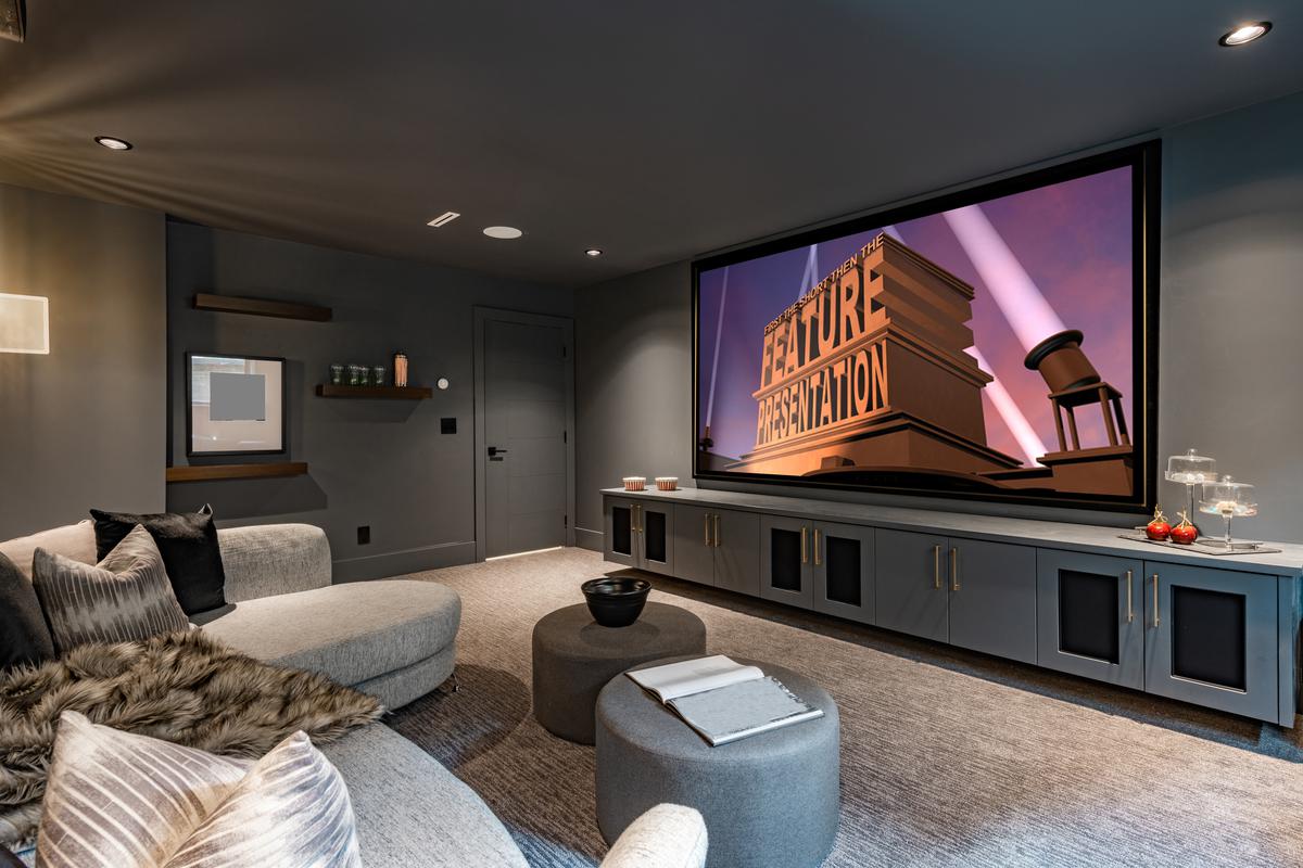 No space? No problem! This basement home theater proves that you can have comfort and luxury even if you don’t have a lot of room to spare.