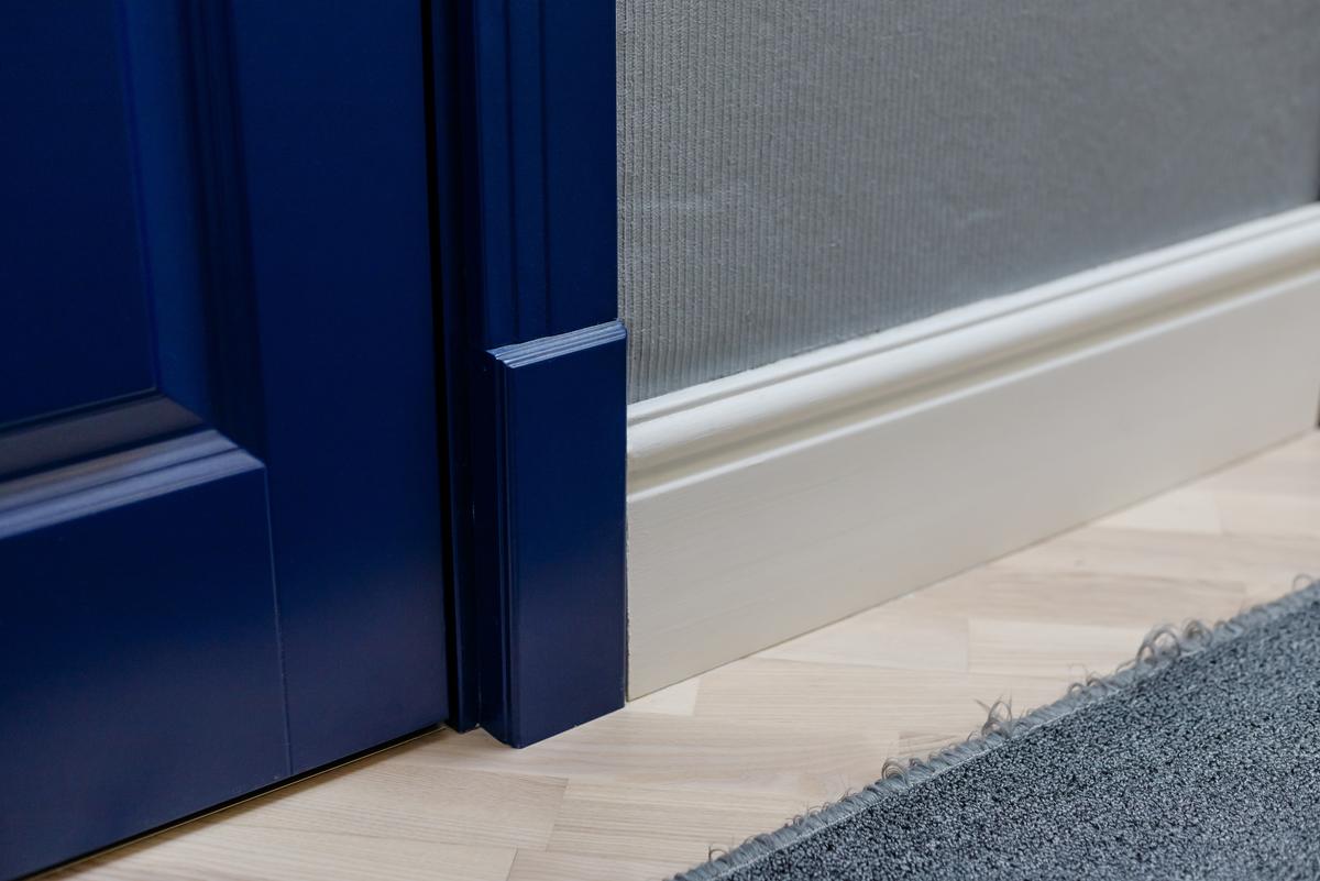 Paint custom interior door trim to get a design perfectly tailored to your tastes.