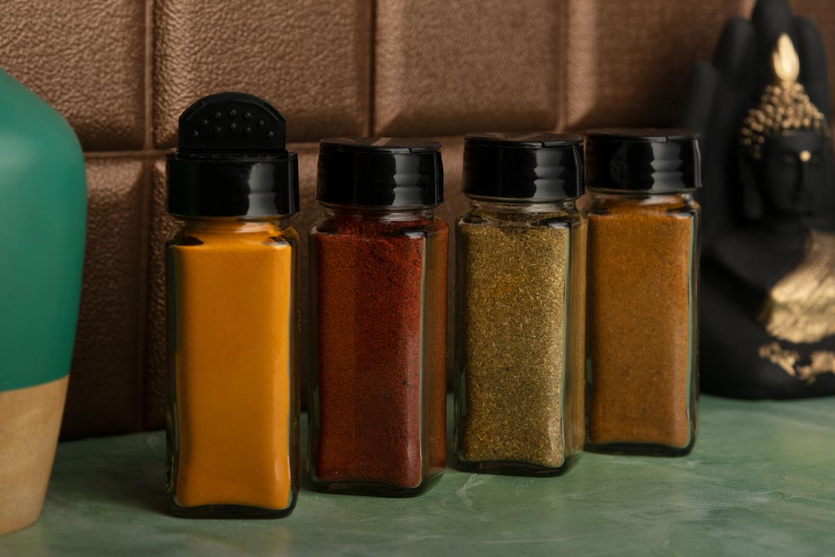 Spice shakers can be ideal for quick and convenient access.
